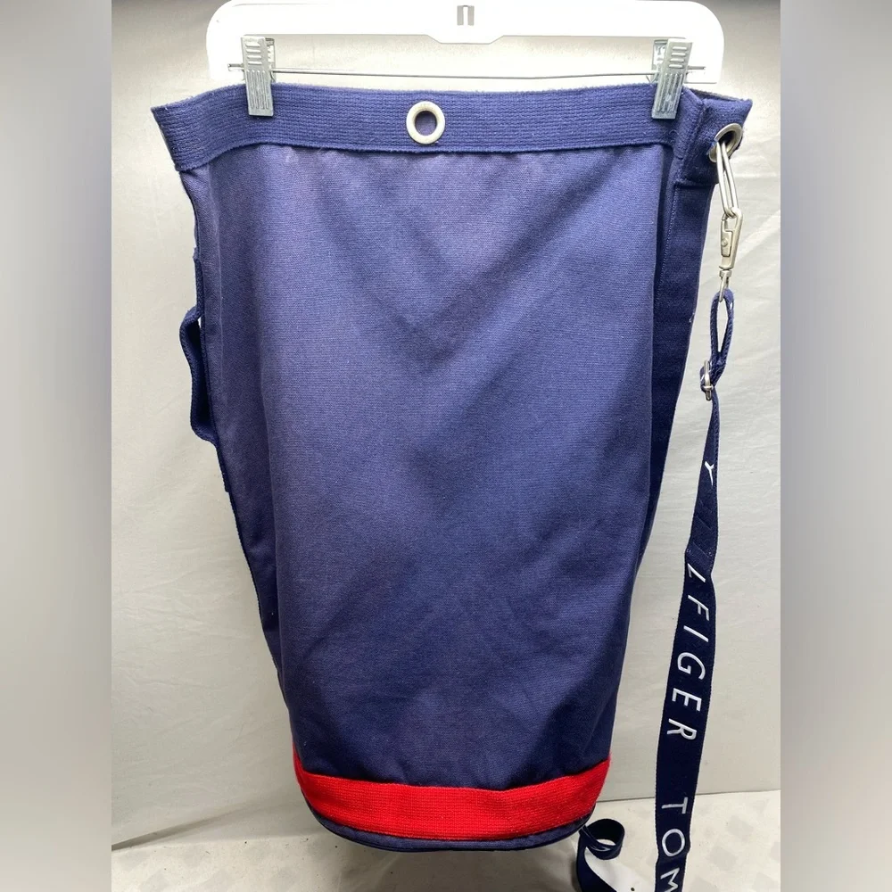 Vintage 90s Tommy Hilfiger Large Canvas Bag Sling Sack Backpack
